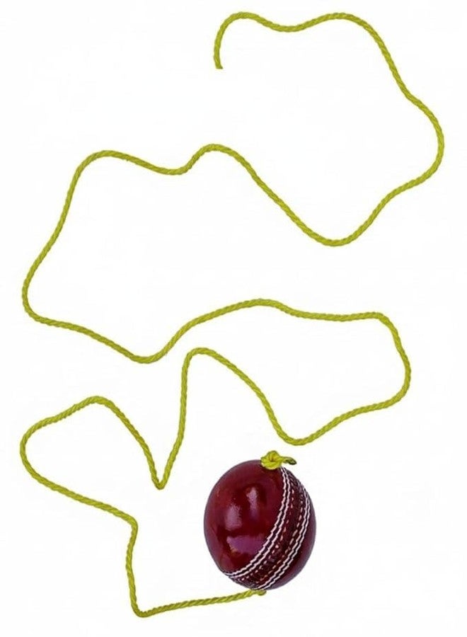 New Trend Leather Hanging Cricket Ball for Shot Practice Indoor Outdoor Training Accessory- Multicolour (Pack of 1) - Image 3