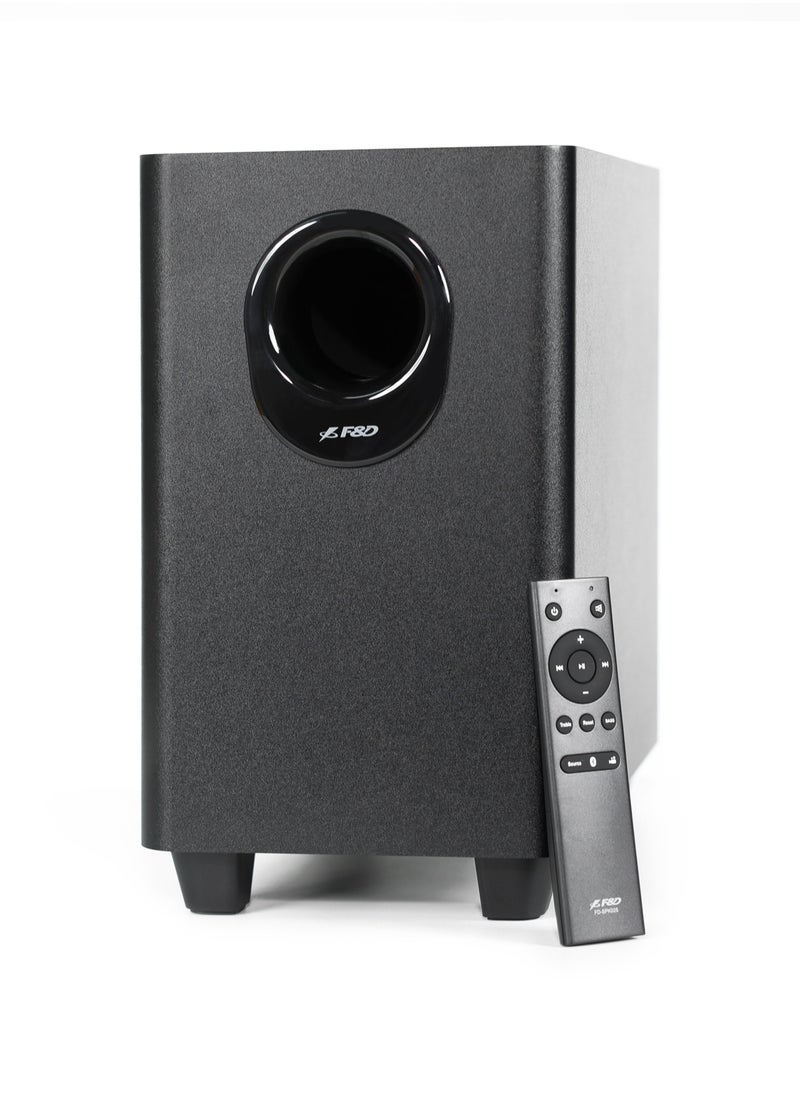 F&D - F&D T330 80W 2.1 Channel Soundbar Speaker&Wired Subwoofer\Bright Led Display\Usb Port\Bluetooth\Hdmi \Optical\ Auxilary Inputs - Image 1