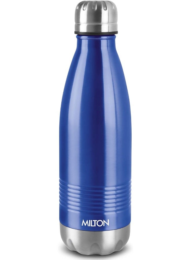 Milton 700ml  Vacuum Insulated Flask Stainless Steel  Thermosteel 24Hr Hot & Cold Leak Proof Rust Free Water Bottle for Sports Gym Travelling School Duo DLX Blue - Image 1