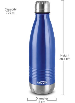 Milton 700ml  Vacuum Insulated Flask Stainless Steel  Thermosteel 24Hr Hot & Cold Leak Proof Rust Free Water Bottle for Sports Gym Travelling School Duo DLX Blue - view 5