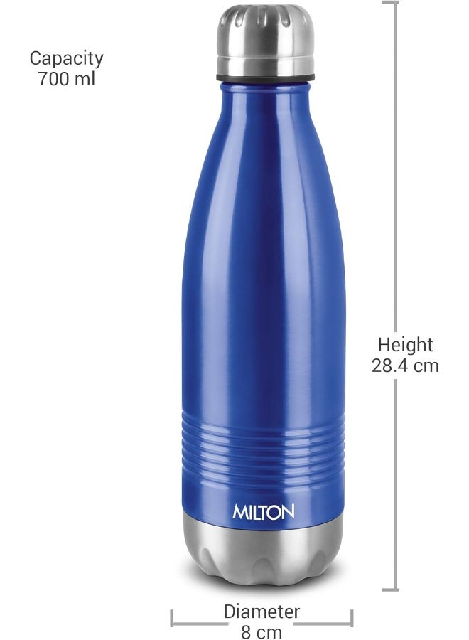 Milton 700ml  Vacuum Insulated Flask Stainless Steel  Thermosteel 24Hr Hot & Cold Leak Proof Rust Free Water Bottle for Sports Gym Travelling School Duo DLX Blue - Image 5