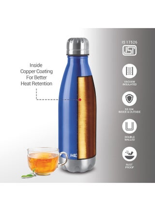 Milton 700ml  Vacuum Insulated Flask Stainless Steel  Thermosteel 24Hr Hot & Cold Leak Proof Rust Free Water Bottle for Sports Gym Travelling School Duo DLX Blue - view 4
