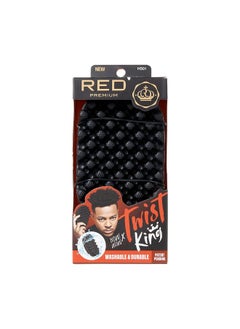 RED by Kiss Bow Wow X Twist King -Premium Luxury Twist Styler Brush, Durable Washable Afro Curl Sponge Racket for Barbers and Daily Use, Ideal for Curly, Coiled, 4C Hair