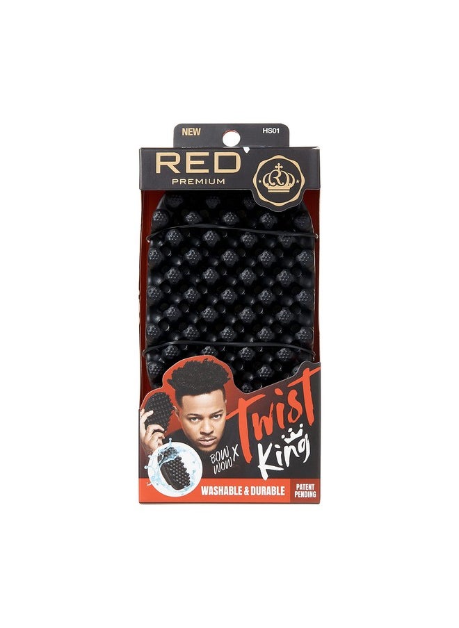 Red by Kiss RED by Kiss Bow Wow X Twist King -Premium Luxury Twist Styler Brush, Durable Washable Afro Curl Sponge Racket for Barbers and Daily Use, Ideal for Curly, Coiled, 4C Hair  - Image 1