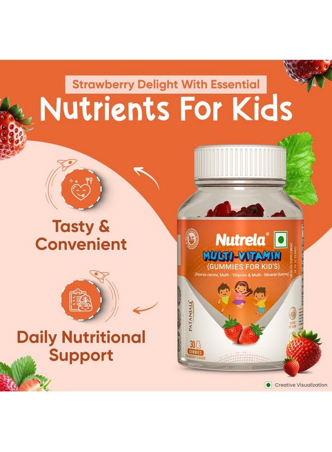 Nutrela Kids Multivitamin Gummies | Strawberry Flavour | Supports Immunity, Bone Health & Energy | 30 Gummies Pack of 2 | For Age 5+ | No Gelatin, No Artificial Colors. - Image 3