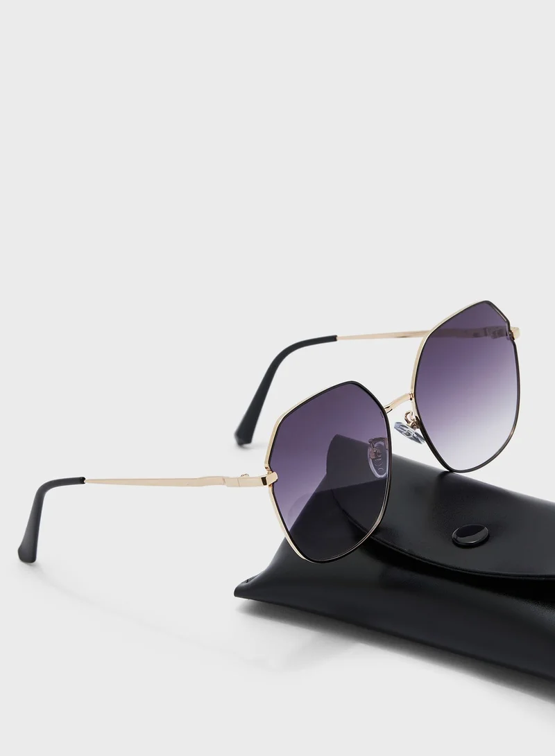 Vanilla Rouge Octagon  Sunglasses