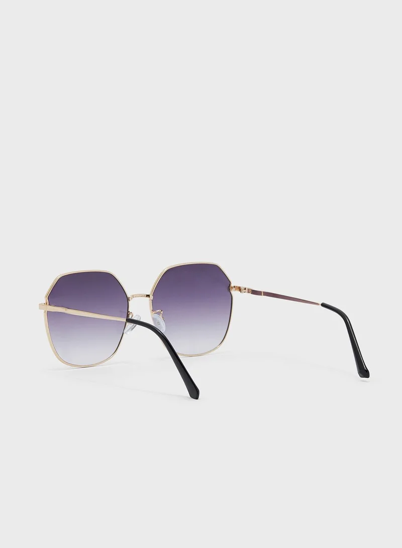 Vanilla Rouge Octagon  Sunglasses