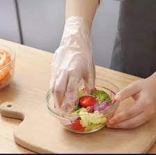 bvslf 300 pcs Transparent Reusable Disposable Gloves, Transparent & Disposable Gloves, Universal Size, Hand Gloves for Cleaning, Cooking, Washing, Serving & Handling Food, Hair Coloring - Image 5