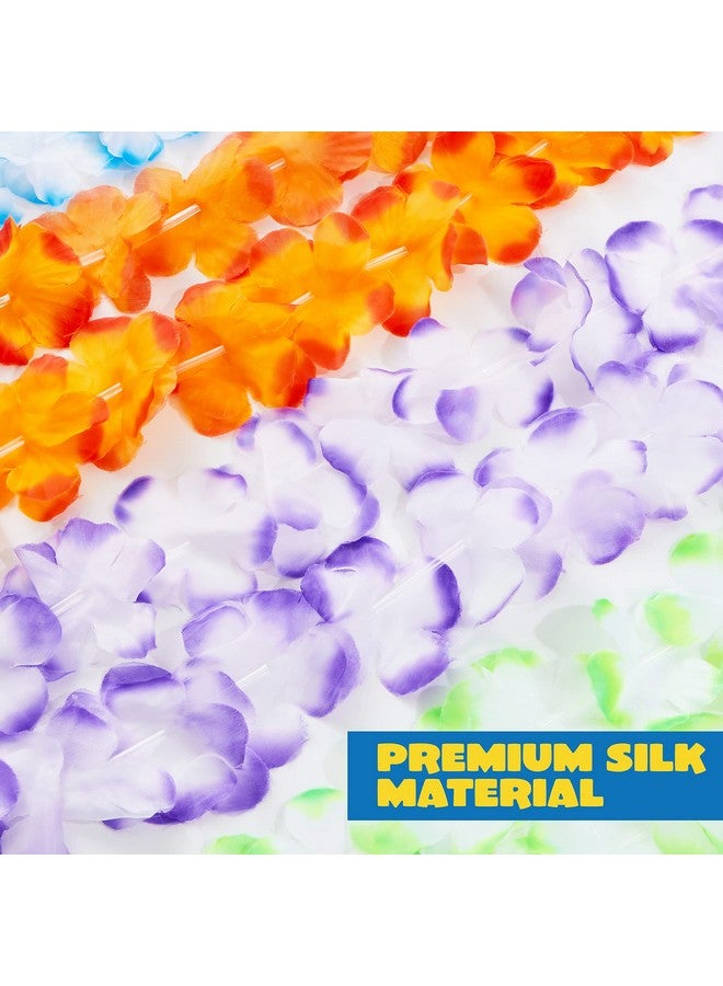 JOYIN Toy 60 Counts Hawaiian Leis Bulk, Tropical Flower Lei Hawaiian Lei Beach Hawaii Luau Party Favors Decoration Birthday Party Supplies - Image 3
