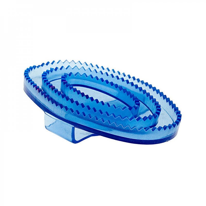 Horze Flexible Rubber Curry Comb - Small - Blue - One Size - Image 5
