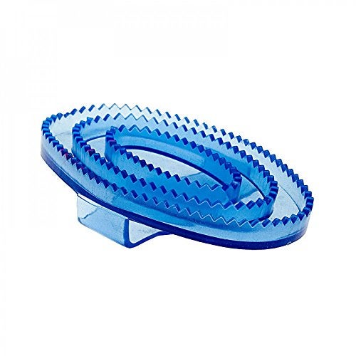 Horze Flexible Rubber Curry Comb - Small - Blue - One Size - Image 2