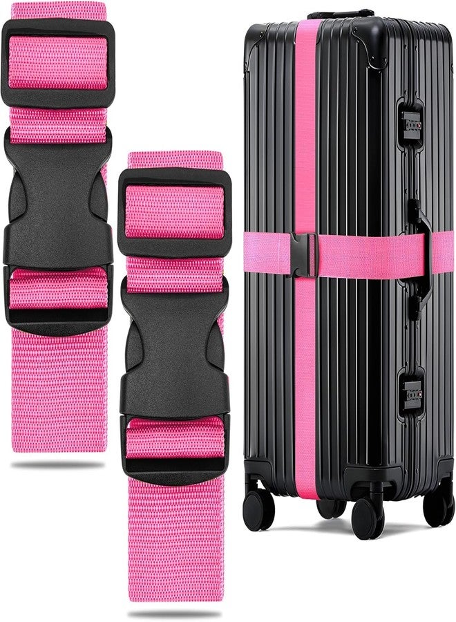 Elvana Heavy Duty Luggage Strap Pack of 2 | Adjustable Suitcase Belt for Travel Security | Durable Baggage Strap for Airplane & Holiday Travel | Multicolour - Image 1