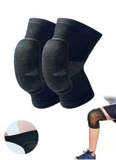 GIFT Volleyball Knee Pads for Dancers, Soft Breathable Knee Pads for Men Women Younth Girls Kids Knees Protective, Knee Braces for Volleyball Football Dance Yoga Wrestling Running Cycling (Black, Large)  - Image 1