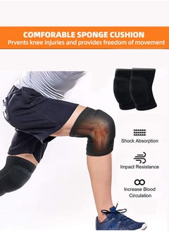 GIFT Volleyball Knee Pads for Dancers, Soft Breathable Knee Pads for Men Women Younth Girls Kids Knees Protective, Knee Braces for Volleyball Football Dance Yoga Wrestling Running Cycling (Black, Large)  - Image 2