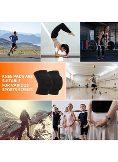 GIFT Volleyball Knee Pads for Dancers, Soft Breathable Knee Pads for Men Women Younth Girls Kids Knees Protective, Knee Braces for Volleyball Football Dance Yoga Wrestling Running Cycling (Black, Large)  - Image 4