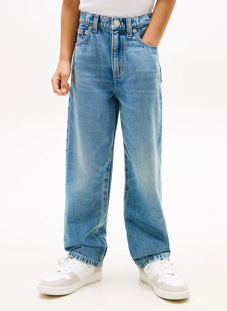 TOMMY HILFIGER Kids Relaxed Mid Blue Jeans