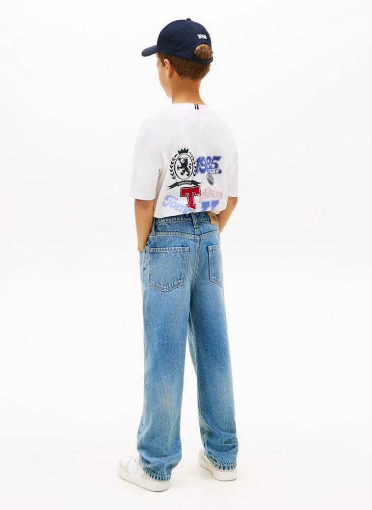 TOMMY HILFIGER Kids Relaxed Mid Blue Jeans