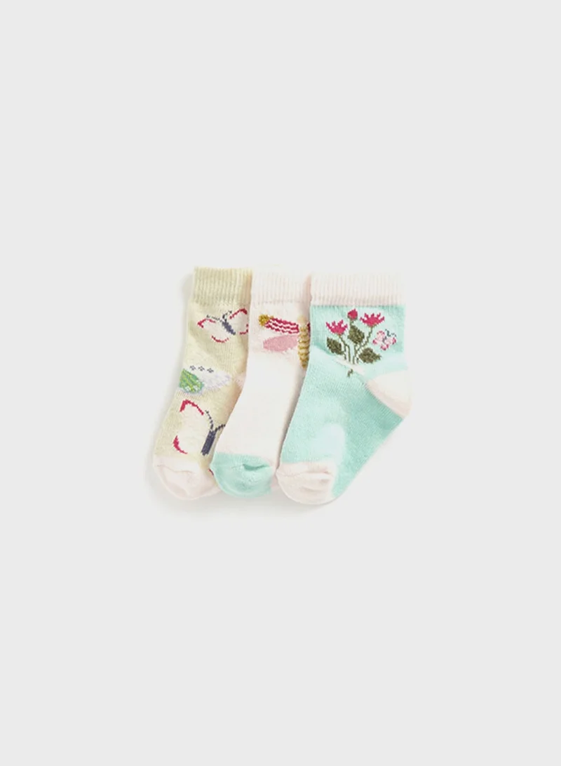mothercare Infant 3 Pack Assorted Socks