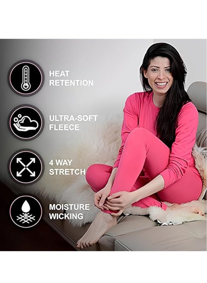 Ultra Soft Thermal Underwear for Women Long Johns Set with Fleece Lined - Image 3