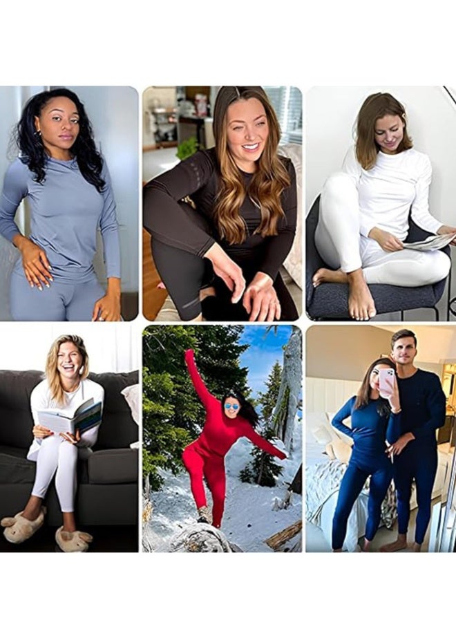 Ultra Soft Thermal Underwear for Women Long Johns Set with Fleece Lined - Image 4