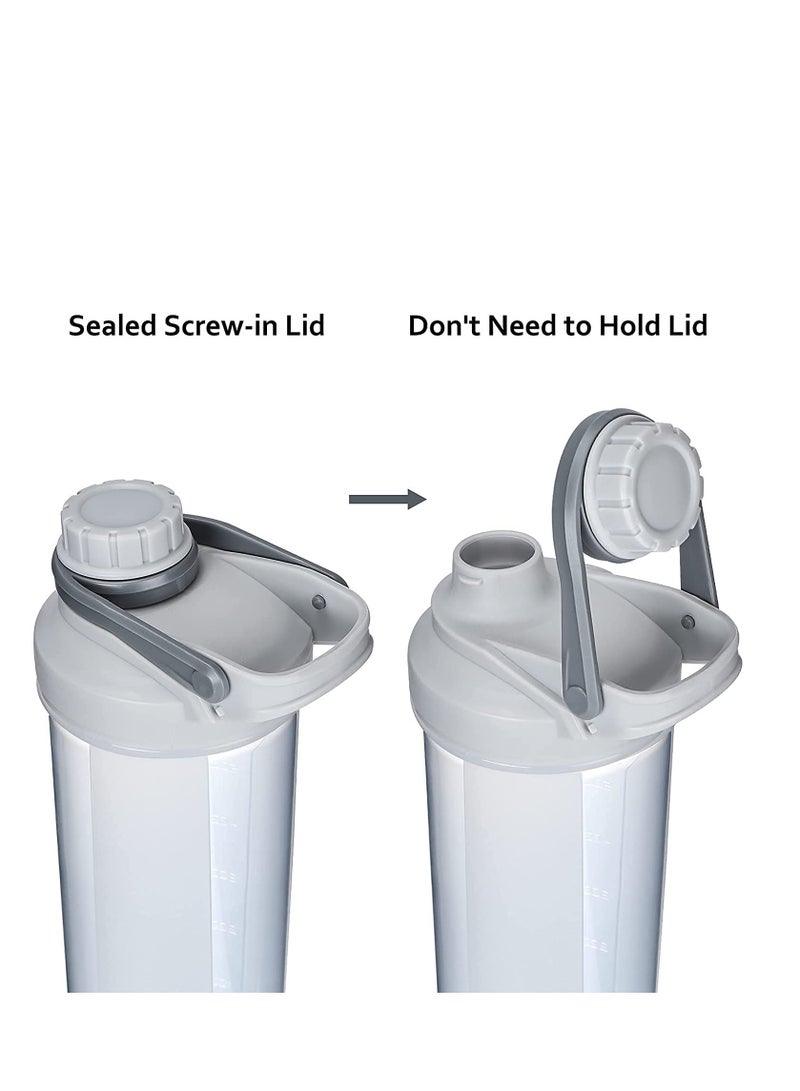 Excefore Fitness Shaker Bottle, Fitness Sports Classic Protein Shaker Bottle, BPA Free, Professional Fitness cup Fashionable Portable Sport Plastic Water Shaker Bottle for Exercise - Image 4