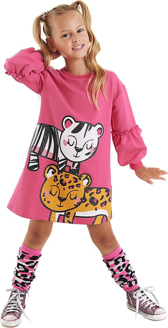 Mshb&G Leopard Zebra Girl Pink Dress  - Image 1