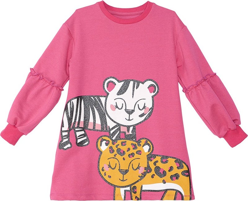 Mshb&G Leopard Zebra Girl Pink Dress  - Image 3