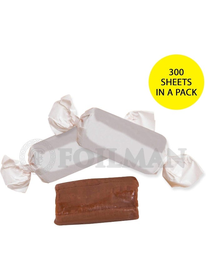 Foilman Twisting Wax Paper (300 Pack) â€“ Best for Wrapping Homemade Candies, Taffy, Chocolate - Fold Easily & Holds the Twist Shape - Biodegradable (Opaque, 4.5â€ X 5.5â€) - Image 2