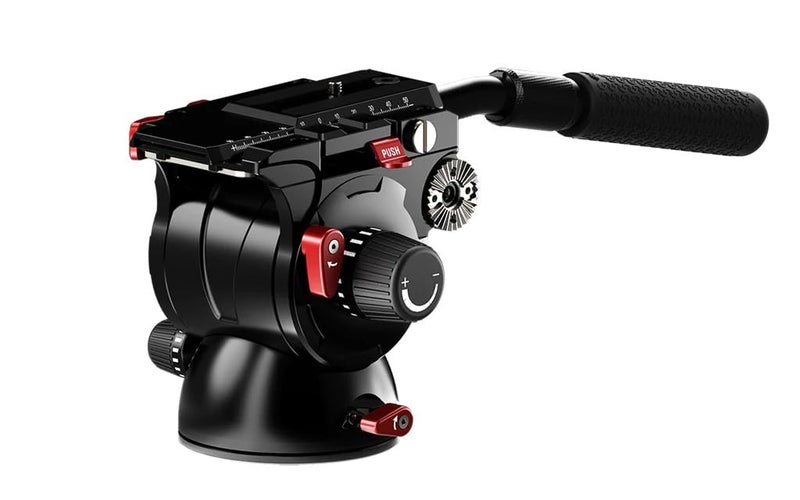 IFOOTAGE Komodo K7 Fluid Tripod Head Heavyweight Fluid Video Head with Flat Base and Sliding Plate for Quick Connection to The Camera Used for Professional PhotographyVlogging and Video Production