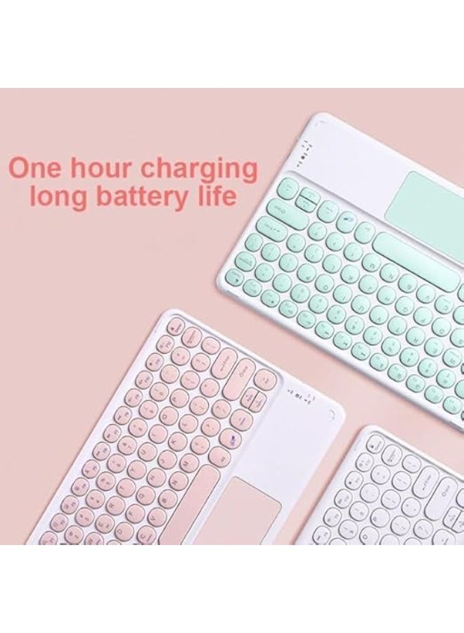 Keyboard Case Compatible with Huawei MatePad 12X 12-inch 2024 Tablet Retro Round Key Cute Color Keyboard With Detachable Touch Keyboard Cover - Image 5