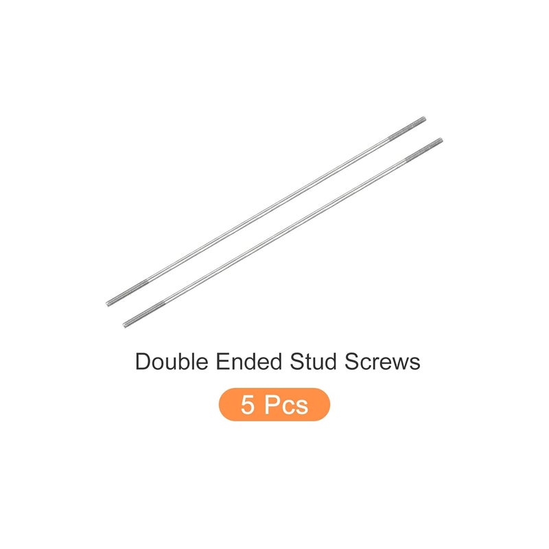 METALLIXITY Double Ended Stud Screws (M4 Thread 150mm Length) 5pcs, 304 Stainless Steel Dual Threaded Rod Bolts - for House Maintenance - Image 5
