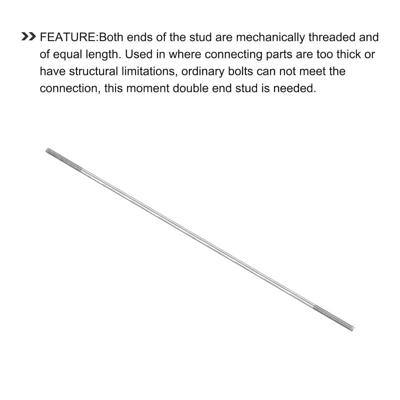 METALLIXITY Double Ended Stud Screws (M4 Thread 150mm Length) 5pcs, 304 Stainless Steel Dual Threaded Rod Bolts - for House Maintenance - Image 4
