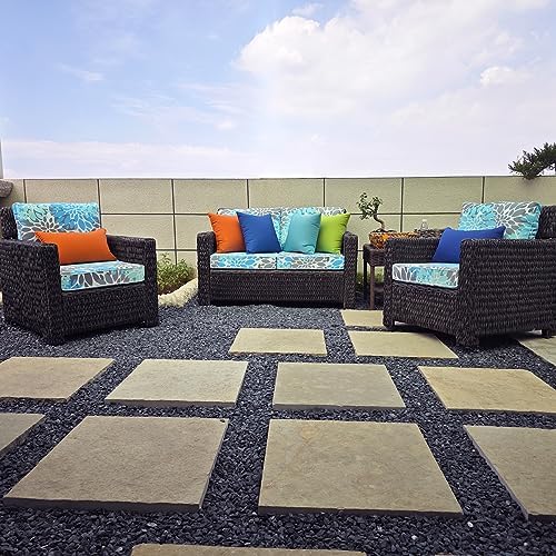 JMGBird Premium Outdoor Chair Cushions Set - 22x22 inch Seat Cushions with Ties, Weather Resistant for Patio Furniture - Image 3