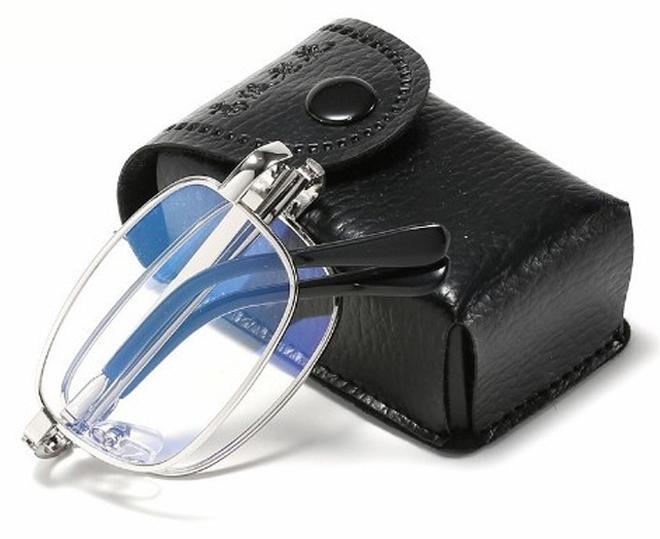 غاز نظارات قراءة قابلة للطي، نظارات مضادة للضوء الأزرق، نظارات ثنائية البؤرة البعيدة والقريبة مزدوجة الاستخدام للجنسين - Image 1