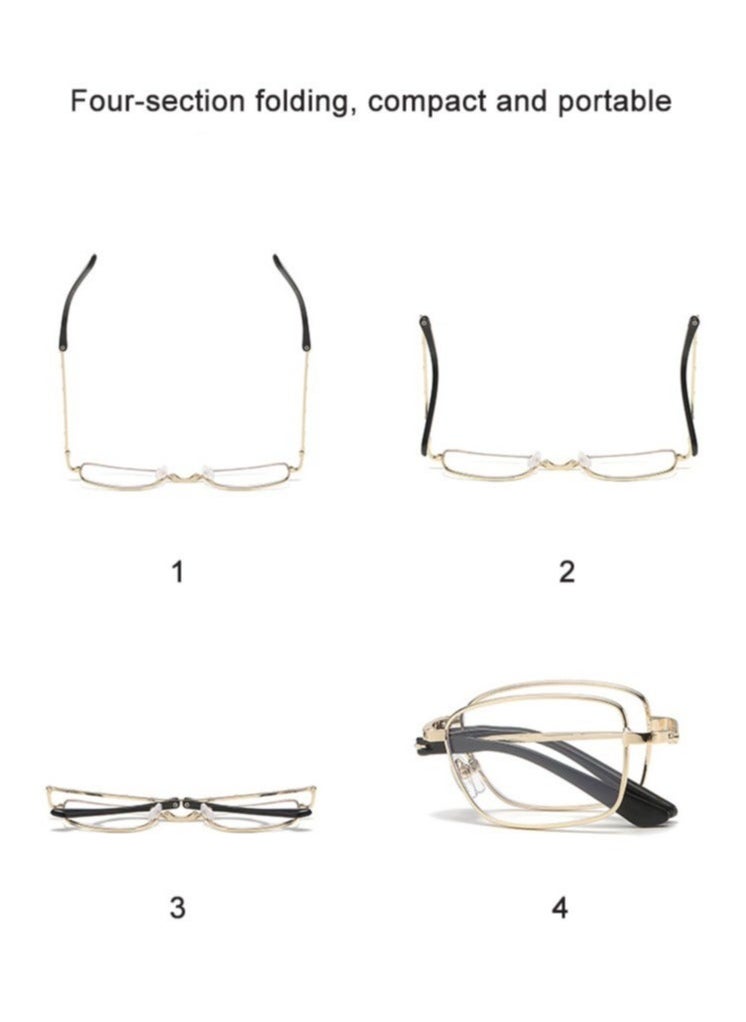 Gasin Folding Reading Glasses, Anti-Blue Light Glasses, Bifocal Far and near Dual-Use Unisex Glasses  - Image 5