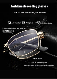 Gasin Folding Reading Glasses, Anti-Blue Light Glasses, Bifocal Far and near Dual-Use Unisex Glasses  - Image 4