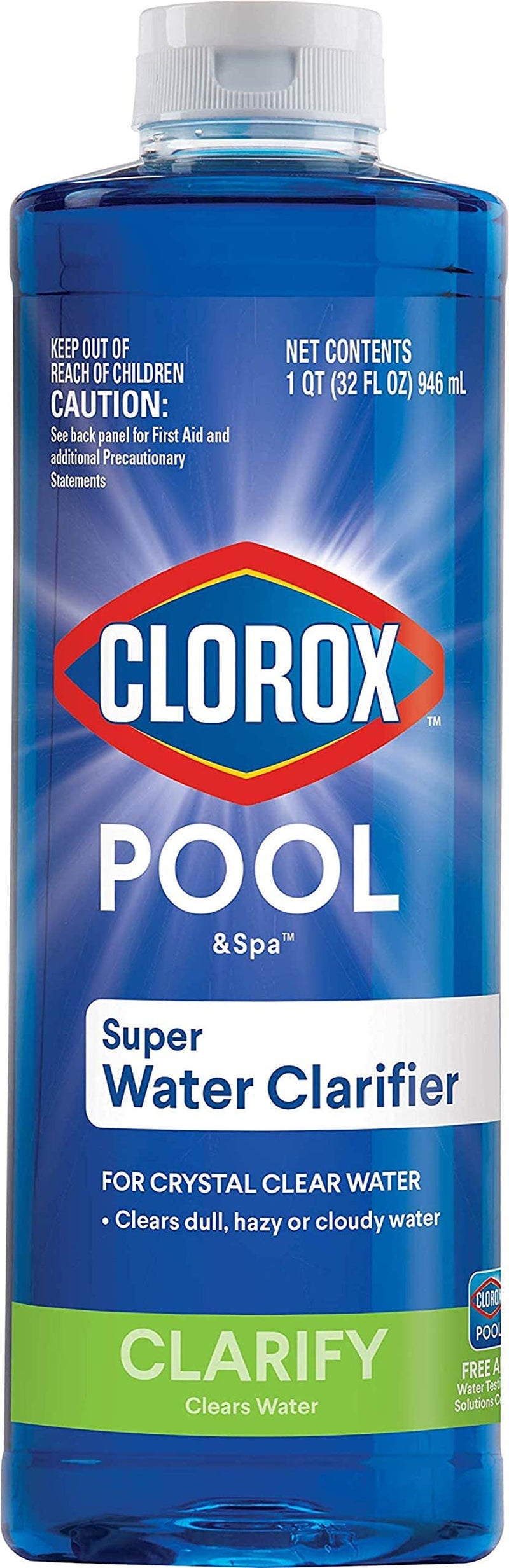 CLOROX POOL & Spa Clorox® Pool&Spa™ Swimming Pool Super Water Clarifier, Creates Crystal Clear Pool Water, 1 Quart (Pack of 1) - Image 1