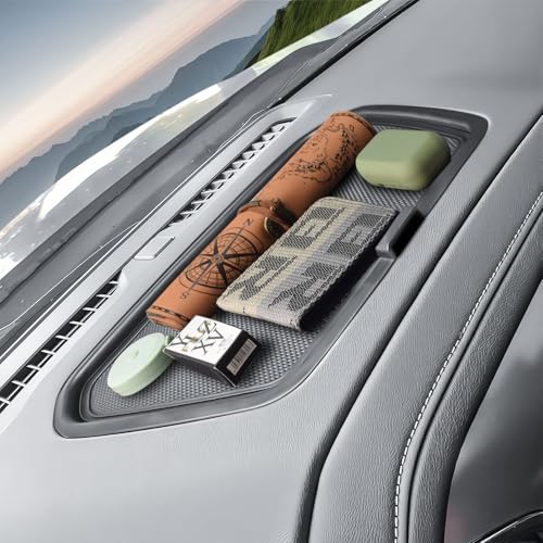 HGWEI Dash Storage Tray Compatible with (2019-2026) Chevy Silverado/GMC Sierra 1500 & (2020-2026) Silverado/Sierra 2500HD 3500HD Accessories - Center Console Dashboard Organizer Insert Divider, Black - Image 3