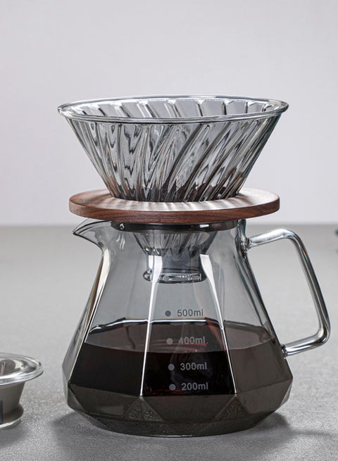 طقم فلتر قهوة فلتر قهوة و وعاء قهوة 600 مل