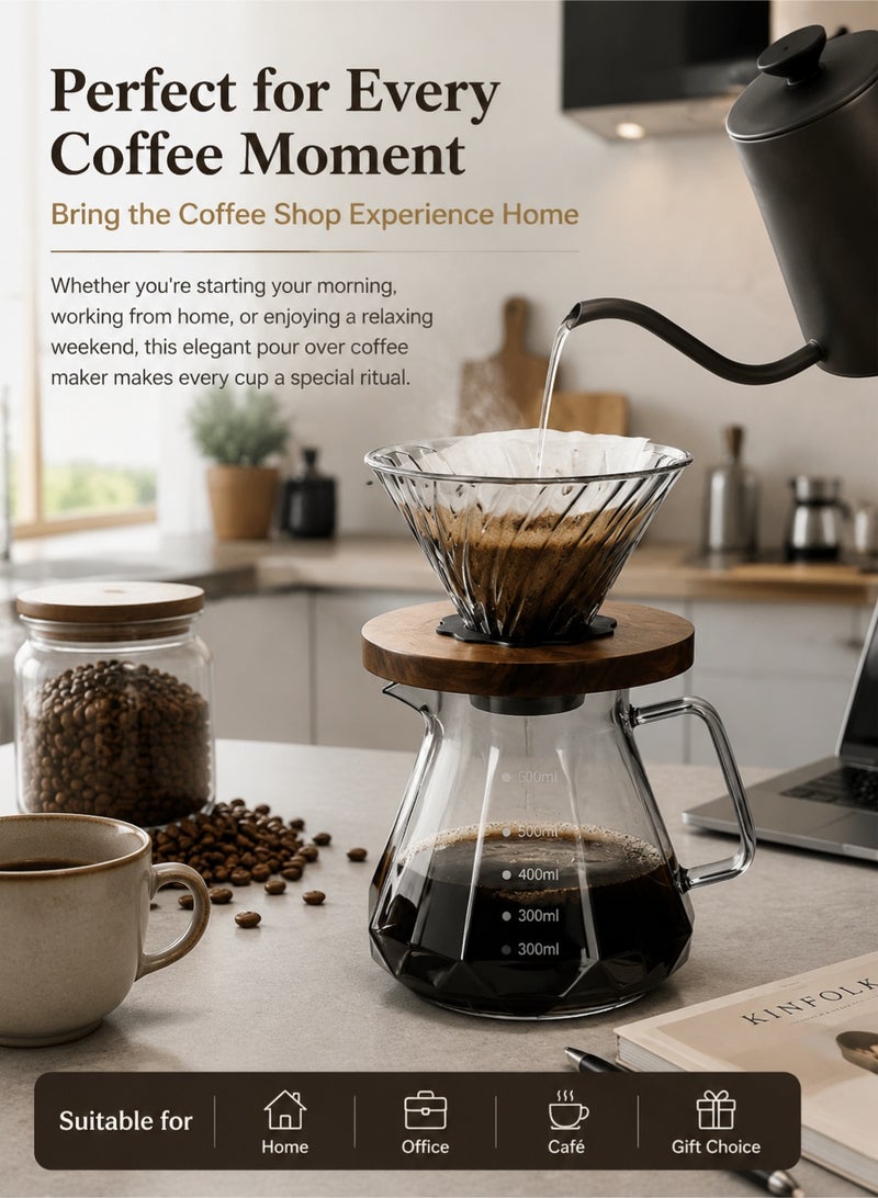 DUNELIFE Coffee Filter Set Coffee Filters And Coffee Pots 600ml - Image 5