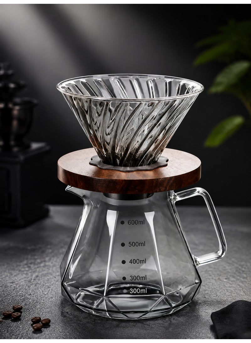 DUNELIFE Coffee Filter Set Coffee Filters And Coffee Pots 600ml - Image 1