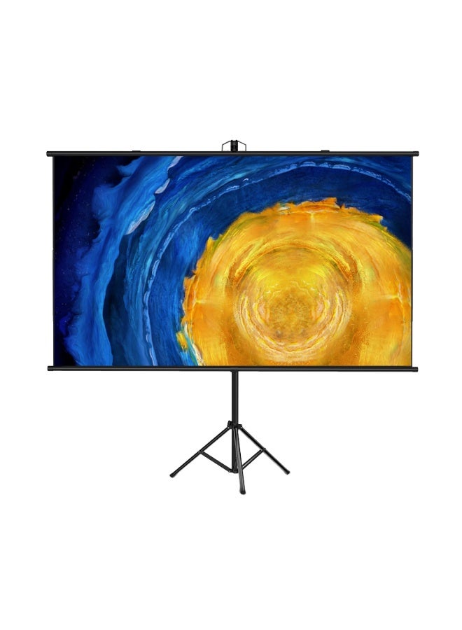 Asck 100-inch High Gain Thick White Plastic Bracket Projection Screen, Dual-use Wall-mounted Bracket Without Drilling, Supports 4k Hd 3d Projection, Adjustable 178° Wide Viewing Angle For Office And P