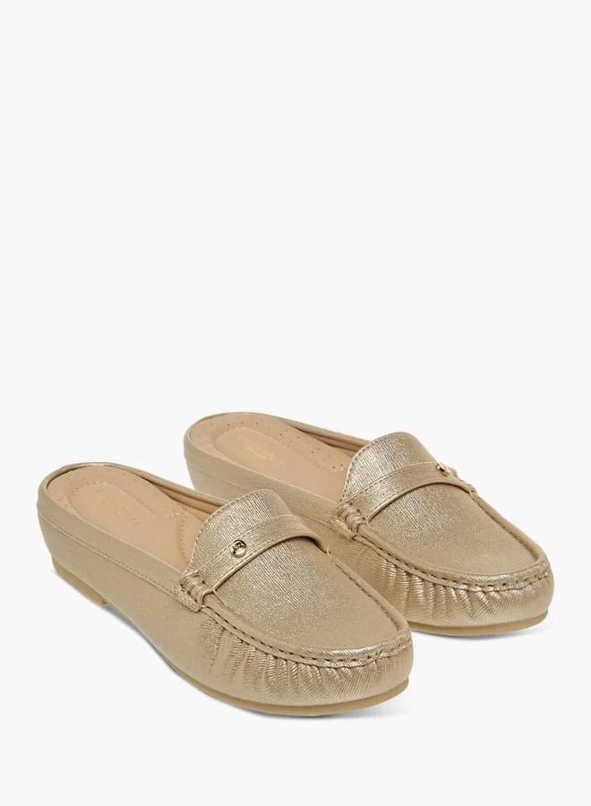 Flora Bella By Shoexpress Womens Textured Slip-On Mules