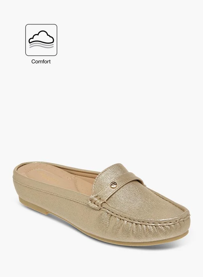 Flora Bella By Shoexpress Flora Bella Textured Slip-On Comfort Mules