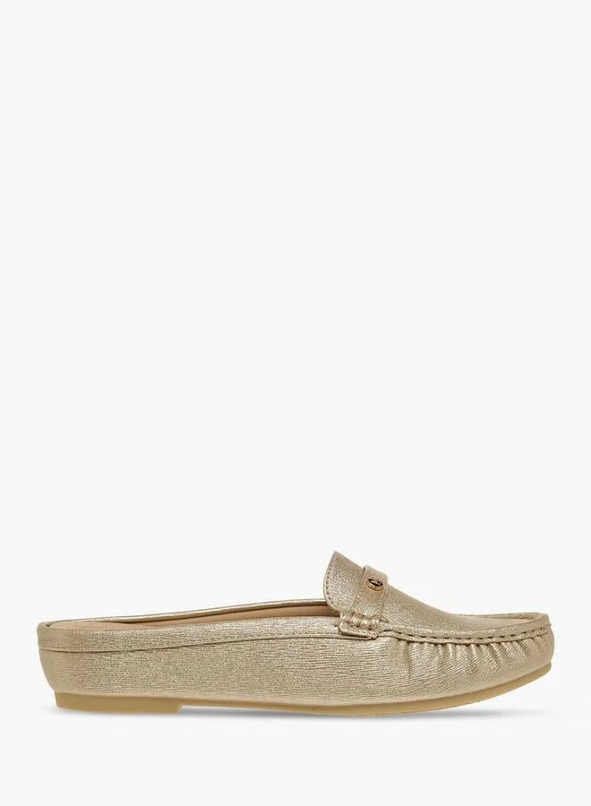 Flora Bella By Shoexpress Flora Bella Textured Slip-On Comfort Mules
