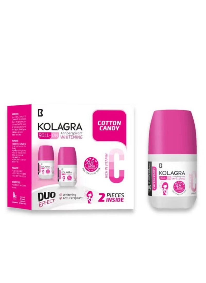 KOLAGRA Kolagra whitening Roll on 2*1 promopack 1+1 Cotton Candy  - Image 1