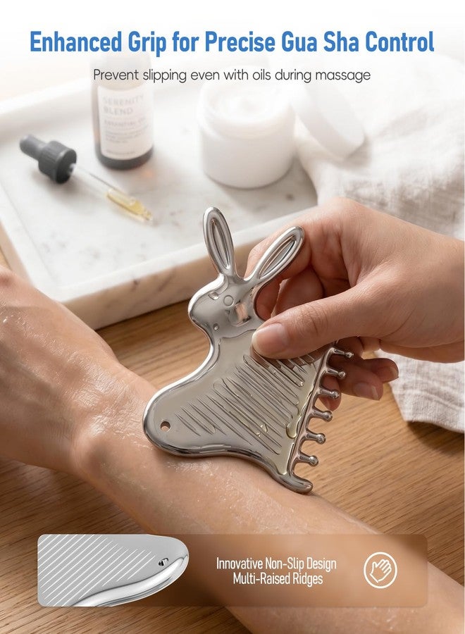 Amirce Stainless Steel Gua Sha with Comb Teeth for Face and Head Massage - Image 5