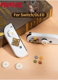UNUNS UNUNS Cross D-Pad Button Caps Luminous Silicone Thumb Grips Set, ABXY Buttons Sticker Joystick Cover Caps Compatible with Nintendo Switch/OLED Controller-Wizarding World  - Image 2