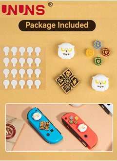 UNUNS UNUNS Cross D-Pad Button Caps Luminous Silicone Thumb Grips Set, ABXY Buttons Sticker Joystick Cover Caps Compatible with Nintendo Switch/OLED Controller-Wizarding World  - Image 3