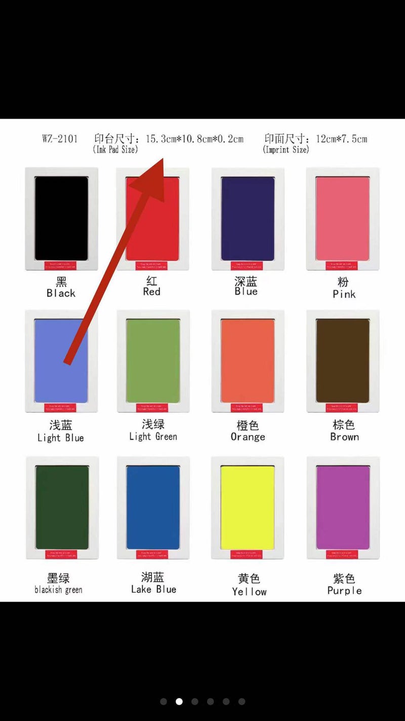 (Source manufacturer) The baby's disposable ink pad does not touch the skin to cross-infection and has a clear stamp Pink - Image 3
